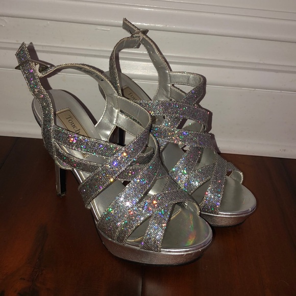 Sparkly silver high heel shoes - Picture 1 of 2